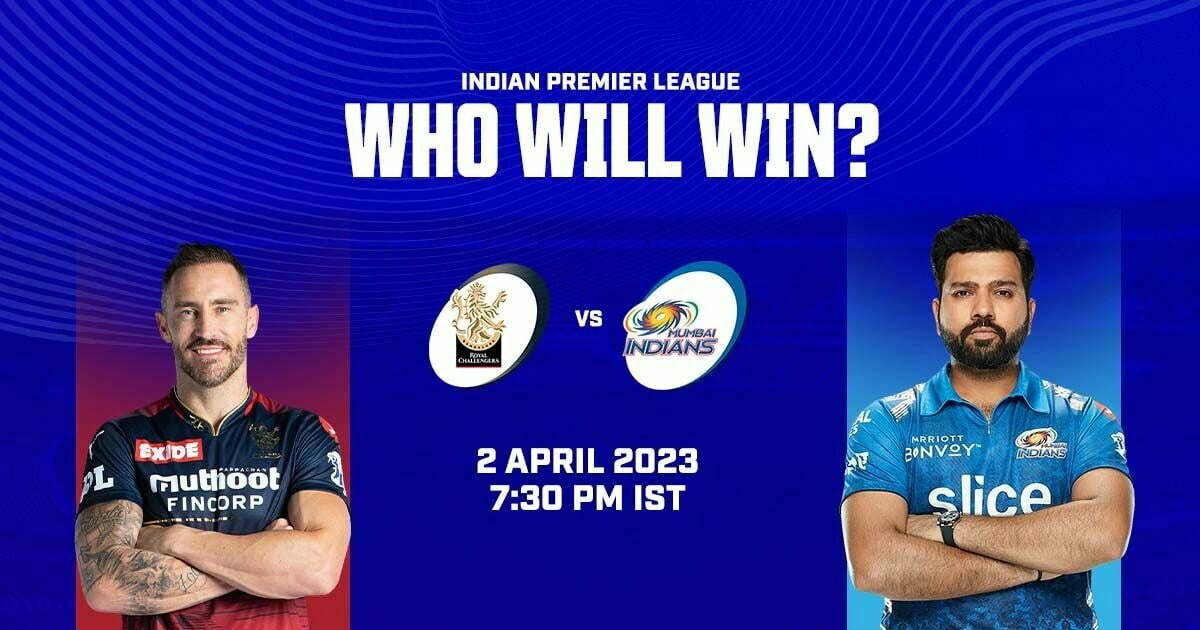 ipl 2023: Virat kohli vs Rahit Sharma as RCB meets MI for bluckbuster sunday