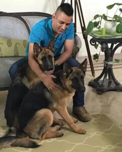 MS Dhoni with his pets