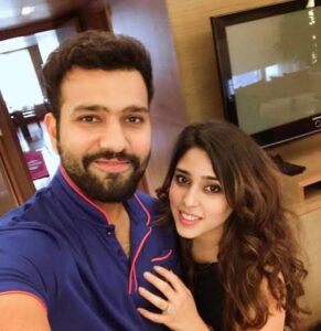 Rohit Sharma with his wife Ritika Sandesh