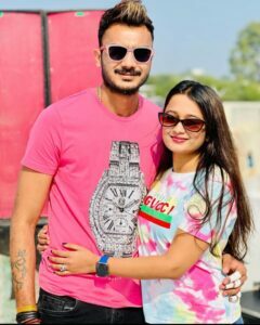 Axar Patel with his wife Meha Patel 