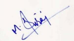 Mohammed Siraj signature 