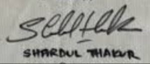 Shardul Thakur Signature 