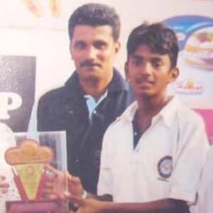 KL Rahul's childhood pic with his coach Samuel Jayaraj 