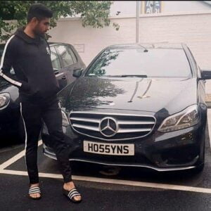 Babar Azam with his Mercedes, Babar Azam with his