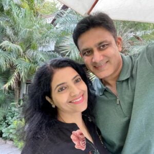 Anil Kumble with his wife Chethana Kumble 