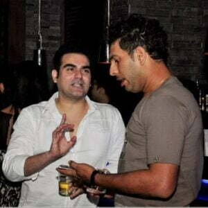 Yuvraj Singh with Arbaz Khan 