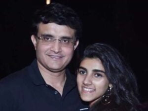 Sana Ganguly with Sourav Ganguly 